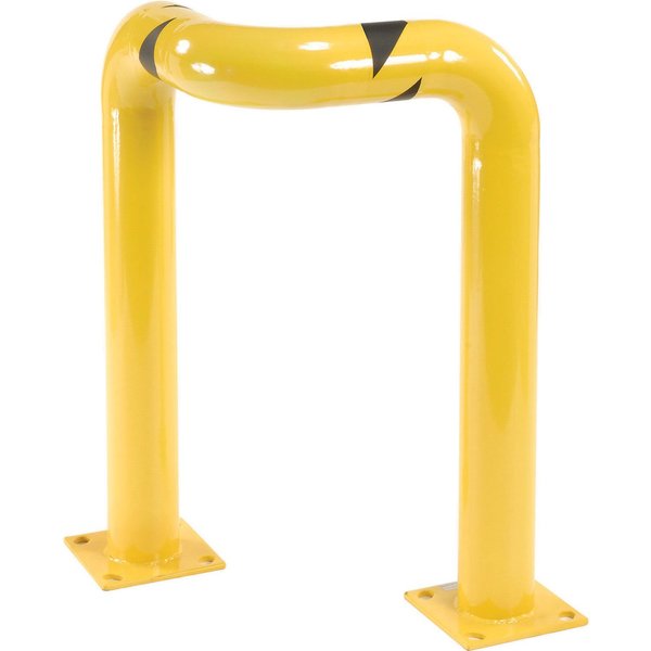 Global Industrial Triple Elbow Corner Guards, Steel, 36H X 24L, Yellow 239800